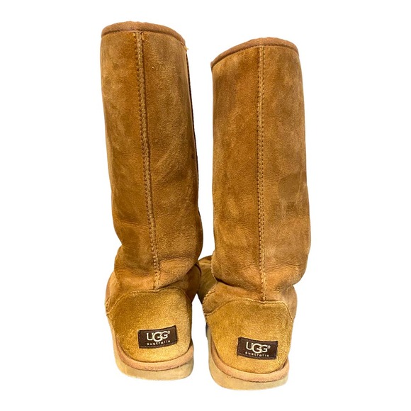 UGG Classic Chestnut Leather Boots size 10 - Picture 3 of 8